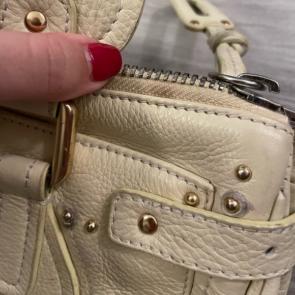 Cream Chloe handbag with gold color hardware AS IS - Picture 9 of 12